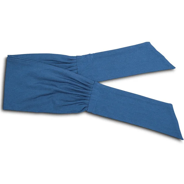 Knotted Hair Band Yoga Hair Band Sports Head Band Elastic Broad Band Bandana Navy Blue - Shop at LoveMi