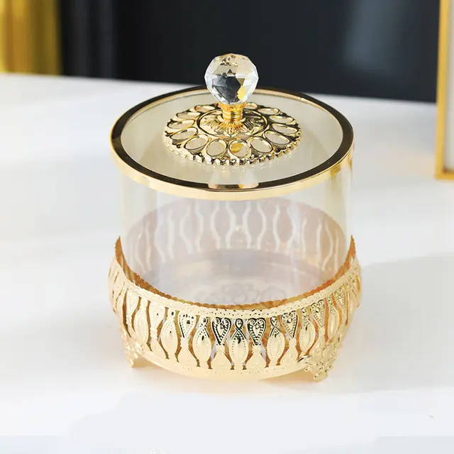 Metal Glass Candy Jar Storage Jar Storage Jar Decoration 2Style - Shop at LoveMi