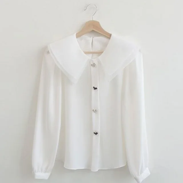 Early Spring Retro French Niche Design Double Layer White Clothes - Shop at LoveMi