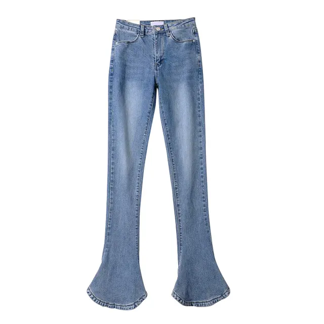 Micro elastic Casual White Jeans Blue - Shop at LoveMi
