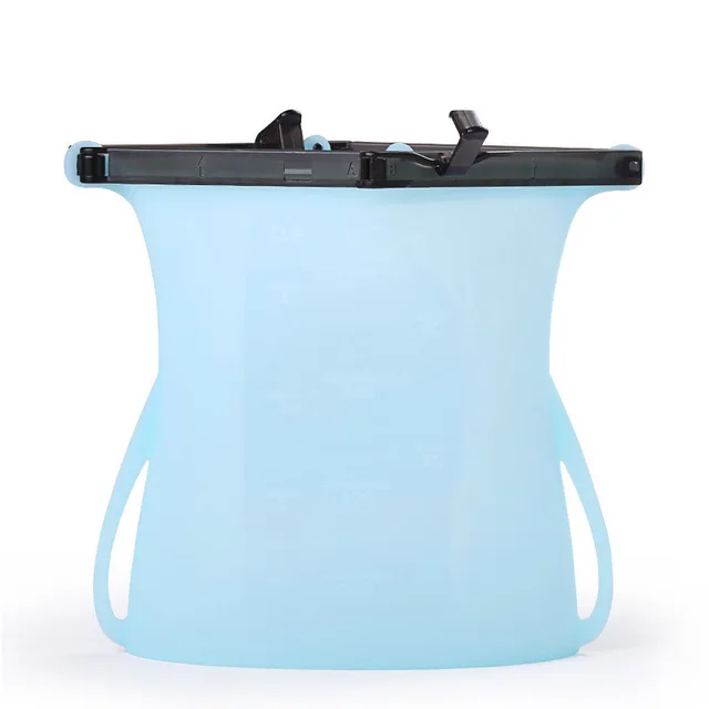 Silicone Storage Bag, Sealed Frozen Food Bag, Thickened Ziplock Refrigerator Storage Bag Lake Blue 1000Ml - Shop at LoveMi
