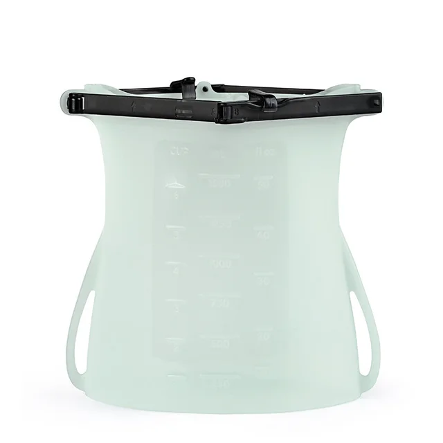 Silicone Storage Bag, Sealed Frozen Food Bag, Thickened Ziplock Refrigerator Storage Bag Transparent Turquoise1500Ml - Shop at LoveMi