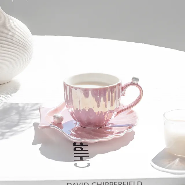 Pearl Cup Ceramic Mug European Small Exquisite Coffee Cup 5Style - Shop at LoveMi
