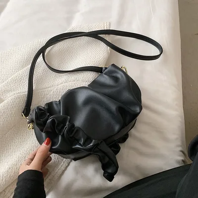 Women Summer All match One shoulder Armpit Small Square Bag Black - Shop at LoveMi