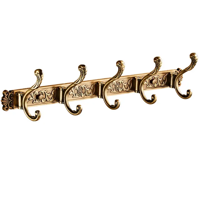 Punch free Hook Door Behind The Door Hanger Hook Antique Row Hook Hanger Wall Hanging Retro Coat Hook Wall Gold - Shop at LoveMi