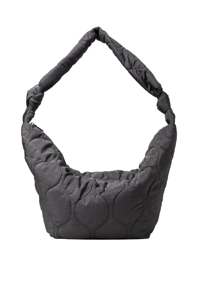 Diagonal Cotton Dumpling Bag Tide Style Retro Bag Gray - Shop at LoveMi