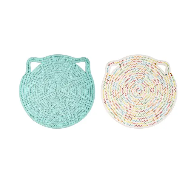Insulation Pad Set Anti scalding Table Mat Home Dining Mat Pot Mat Creative Dish Bowl Mat Large Light Green Rainbow Colo - Shop at LoveMi
