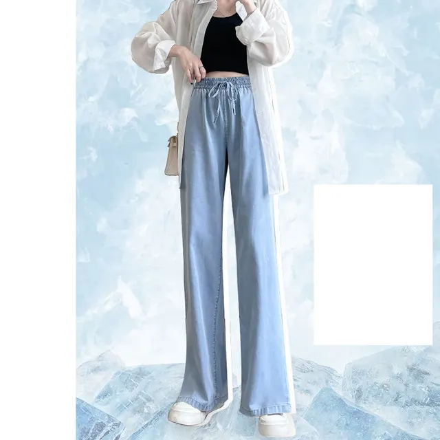 Thin Loose Straight High Waist Wide Leg Pants 15Style - Shop at LoveMi
