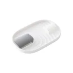 Oval Horizontal Stripes White