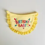 Cat Dog Bib Saliva Towel - Yellow