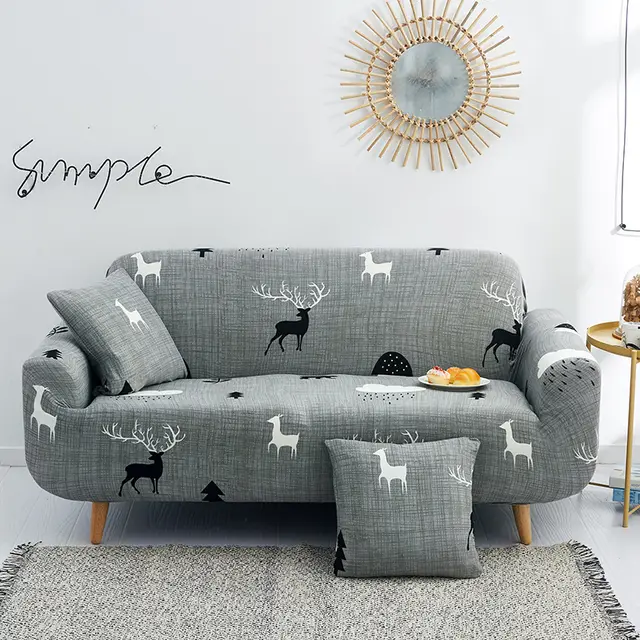 Modern Elastic Kaleidoscope Fabric Sofa Cover Fengyungray - Shop at LoveMi