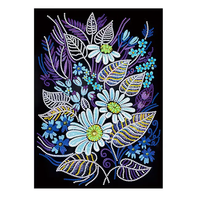 Flower Shaped Fluorescent Diamond Living Room Bedroom Porch Decorative Painting - Shop at LoveMi