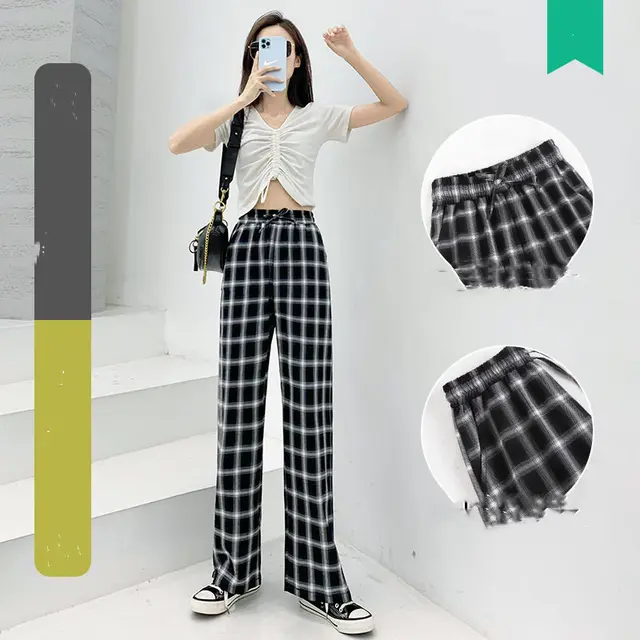 Loose Straight Cropped Wide leg Pants Style2 - Shop at LoveMi