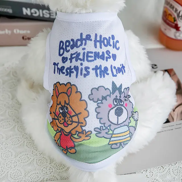 Dog Clothes Summer Clothes Thin Style French Fighting Corgiba White D - Shop at LoveMi