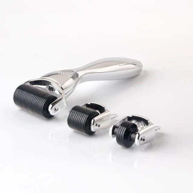 Micro needle Leather Roller Face Roller Micro needle Roller Micro needle Set Silver Handle - Shop at LoveMi