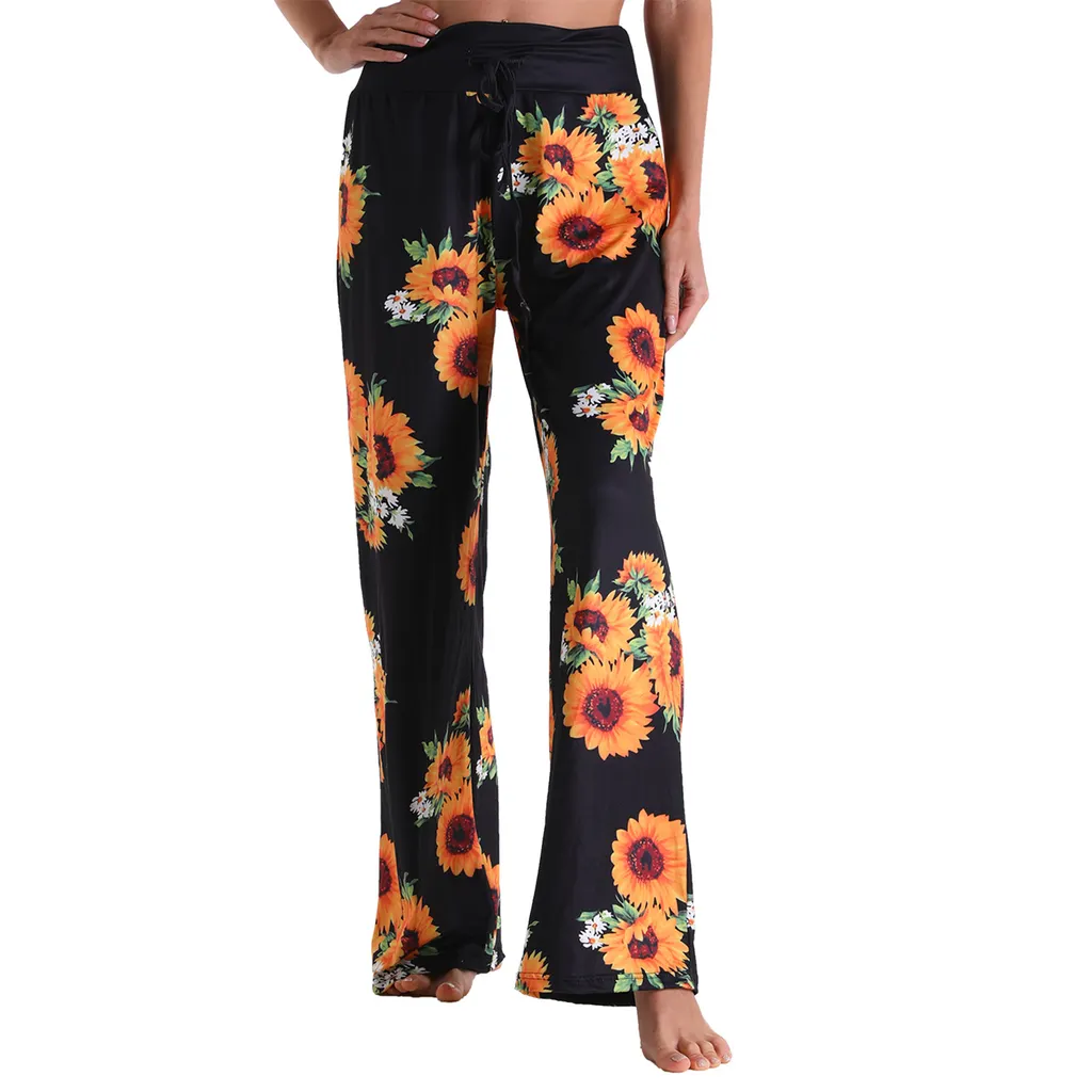 Lace-up Casual Trousers European And American Cross-border Loose Lace-up Camouflage Printed Pants Women - 15Style