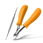 Single Thick Gray Toenail Artifact - Orange Suit - View 1