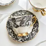 Golden Coffee Cup And Saucer