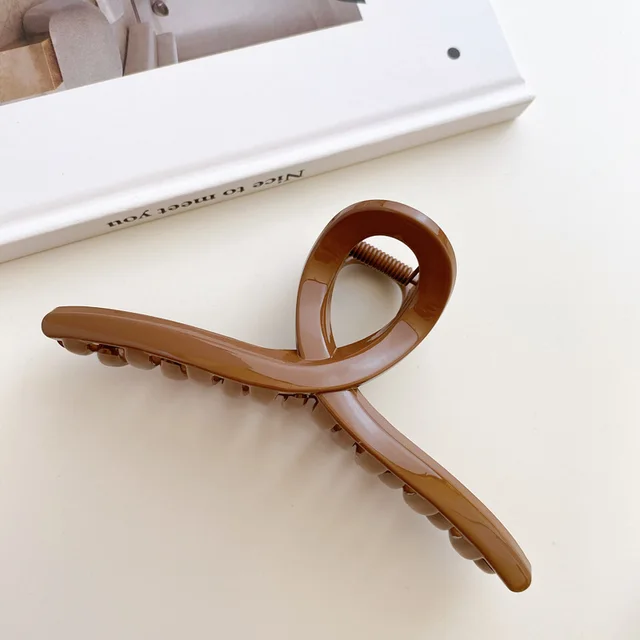Ink Hair Catch Fashion Girl Wash Shark Clip Catch Hair Accessories Brown - Shop at LoveMi