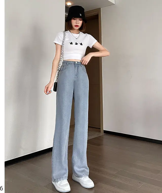 New Loose Straight High Waist Summer Ice Silk Wide leg Pants 15 Style - Shop at LoveMi