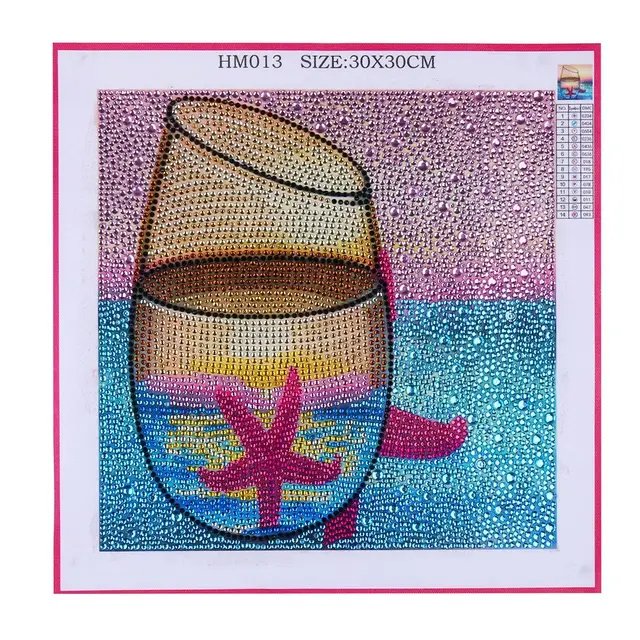 Malerei Cartoon Stern Glas Tasse Diamant Stickerei Strass Kreuz Stich Handwerk Geschenke 30X30Cm - Shop at LoveMi