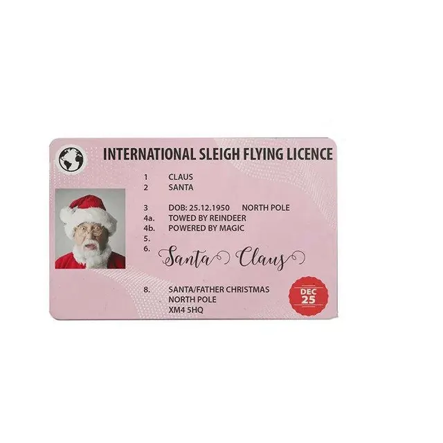 Explosive Santa Claus Driver's License Christmas Creative Gifts Funny Greeting Cards - Shop at LoveMi
