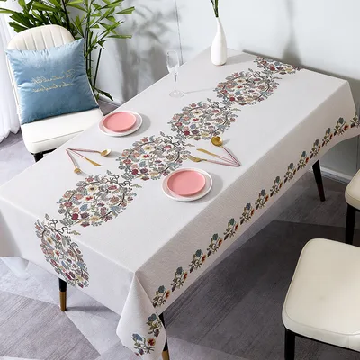 Table Runner Tablecloth Waterproof, Oil proof, Scald proof And Wash free Embroidery - Shop at LoveMi