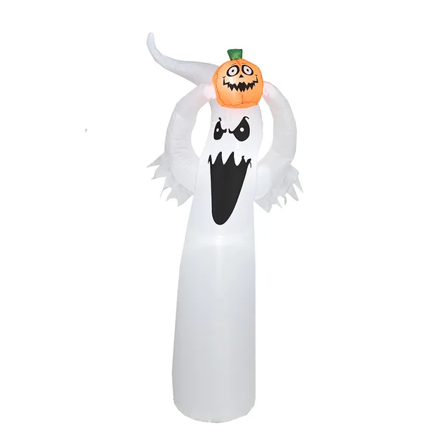 Pumpkin With Lamp Garden Decoration Inflatable Model White - Shop at LoveMi