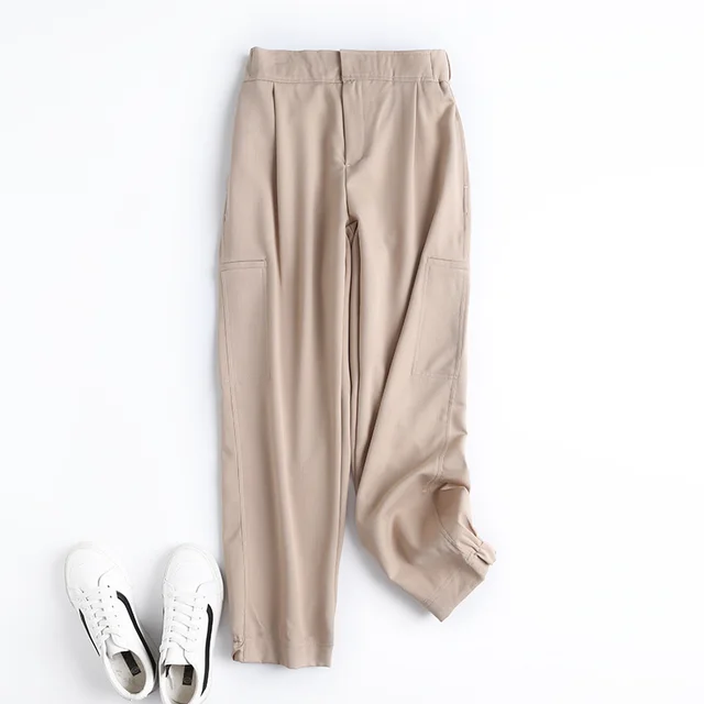 European And American Fan Trousers Design Sense Loose Casual Jogging Pants Khaki - Shop at LoveMi