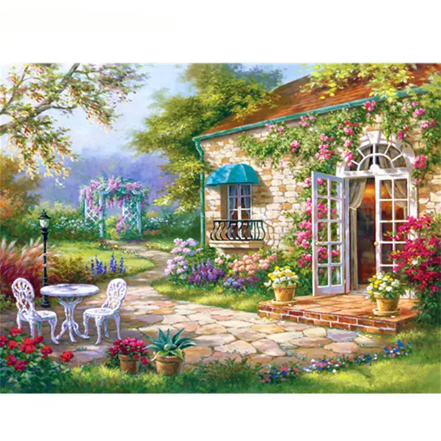 Diamond Painting Landscape Full Square Diamond Cross Stitch Embroidery 8Style - Shop at LoveMi