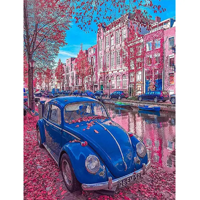 Cool Sports Car Landscape Diamond Mosaic Full Diamond Cross Stitch Embroidery Square Diamond40X60Cm - Shop at LoveMi