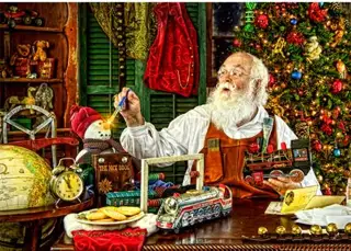 Santa's Magic Touch-DIY Digital Painting Kit - Photo Color