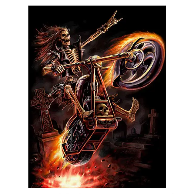 Colorful Motorcycle Full Square Round Diamond Embroidery Decoration G - Shop at LoveMi