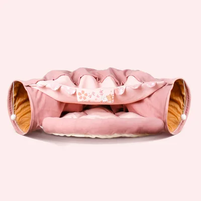 Dismantling And Washing Pet Litter Cat Tunnel Cherry Blossoms - Shop at LoveMi