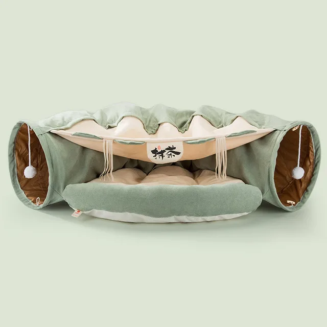 Dismantling And Washing Pet Litter Cat Tunnel Green - Shop at LoveMi