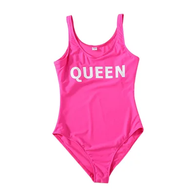 Ladies Sling One Piece Swimsuit Men's Beach Shorts Family Parent child Swimsuit Rose Red - Shop at LoveMi