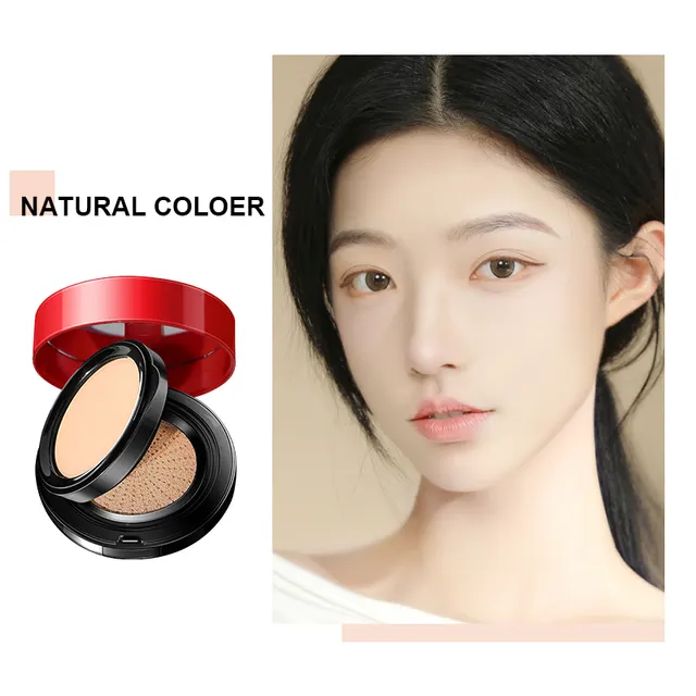 Double layer Red Cushion Powder Bb Cream Concealer Set Makeup Natural Color - Shop at LoveMi