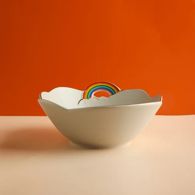 Ceramic Tableware Set Fruit Salad Bowl Breakfast Plate Big Bowl - Shop at LoveMi