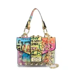 Female Graffiti Print Portable Picture Bag - Color - View 1