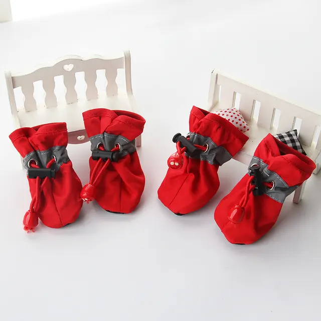 Soft soled Rain Boots, Dog Foot Cover, Waterproof Pet Shoes Red - Shop at LoveMi
