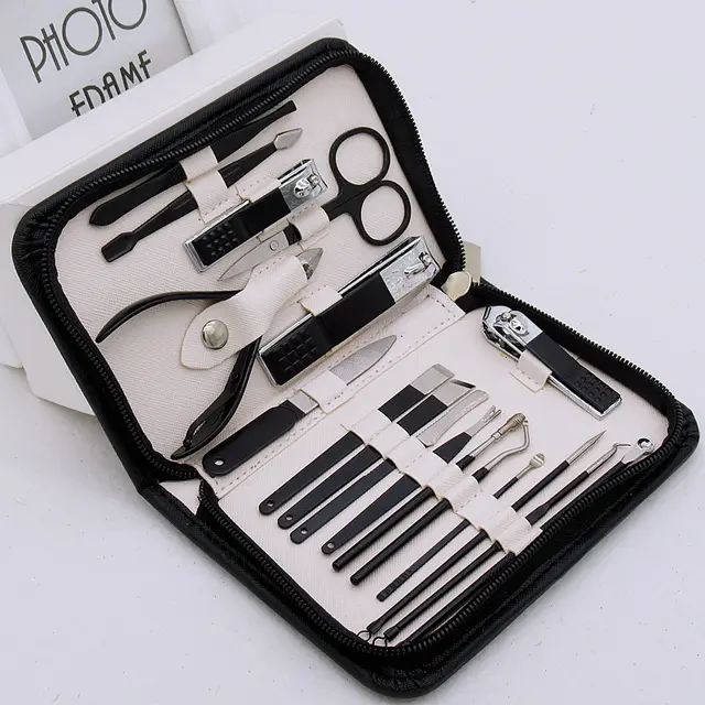 Olecranon Stainless Steel Nail Scissors Manicure Tool 7029B 18Piece Set - Shop at LoveMi