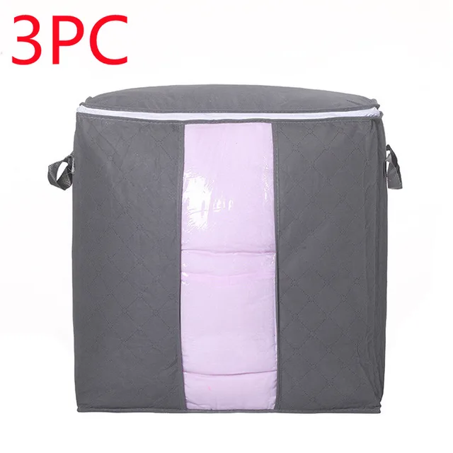 Storage Bag Quilt Storage Bag Moving Packing Bag Clothes Sorting Bag Clothing Duffel Bag Grey 3Pc - Shop at LoveMi