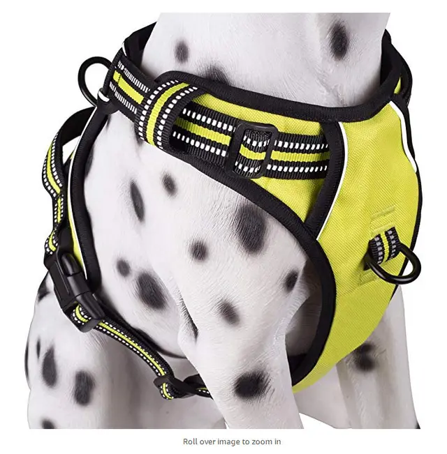 Medium And Large Dog Pet Chest Harness Breathable Reflective Vest style Vest Dog Harness Big Dog Chest Harness Explosion proof Customized Yellow - Shop at LoveMi