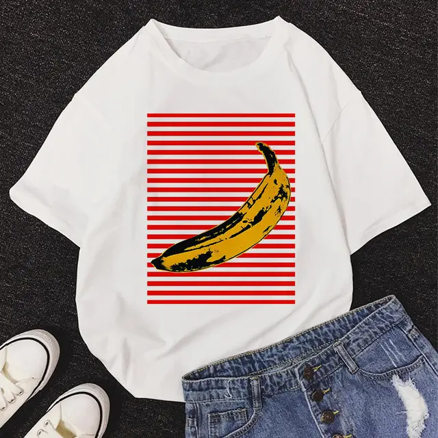 Sunflower Dolce Banana Print Short Sleeve Ladies T Shirt 6 Style - Shop at LoveMi