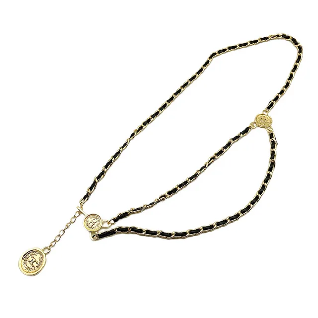 Fashion Metal Stitching Tassel Waist Chain Gold - Shop at LoveMi