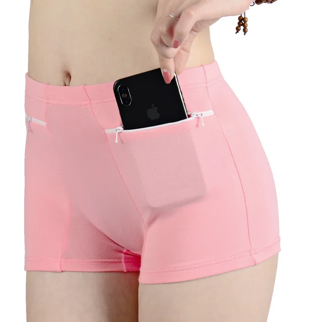 Safe High Waist Breathable Simple Boxer Briefs Light Pink - Shop at LoveMi