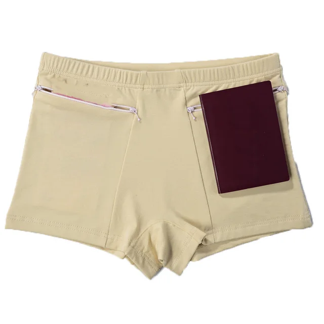 Safe High Waist Breathable Simple Boxer Briefs Skin Tone - Shop at LoveMi