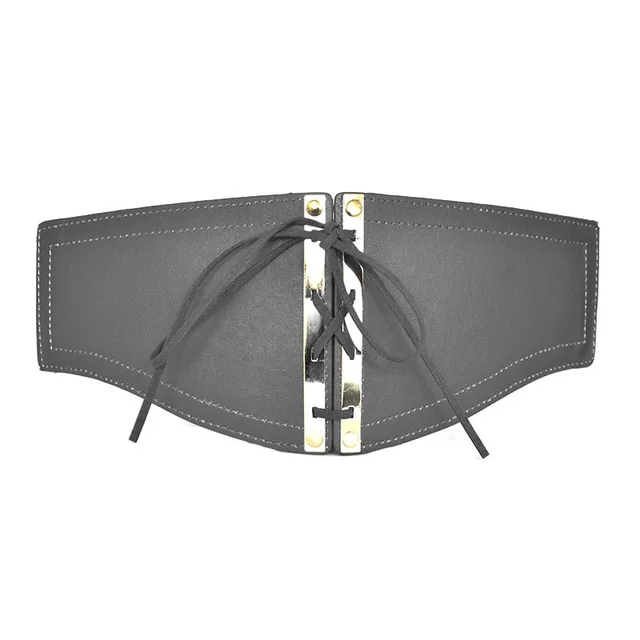 Vintage Imitation Leather Elastic Elastic Waistband Black - Shop at LoveMi