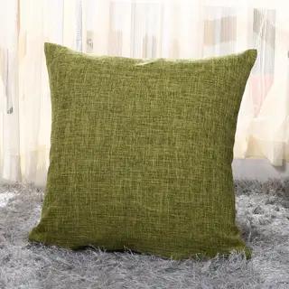 Home Linen Pillow Case Solid Color Hugging Pillow Case Sofa - Green