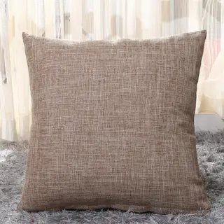 Home Linen Pillow Case Solid Color Hugging Pillow Case Sofa - Khaki